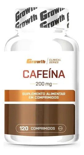 Cafeína 200mg 120 Comprimidos Growth Supplements