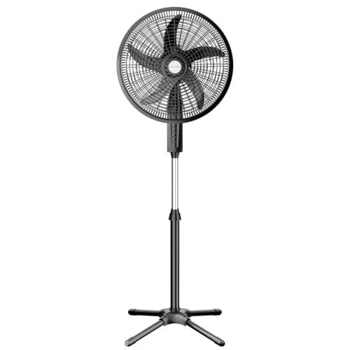 HEPTA WORLD Ventilador de Coluna, Resfriamento, Silencioso, Design Slim para Casa Escritório (PRETO, 110V, 101)