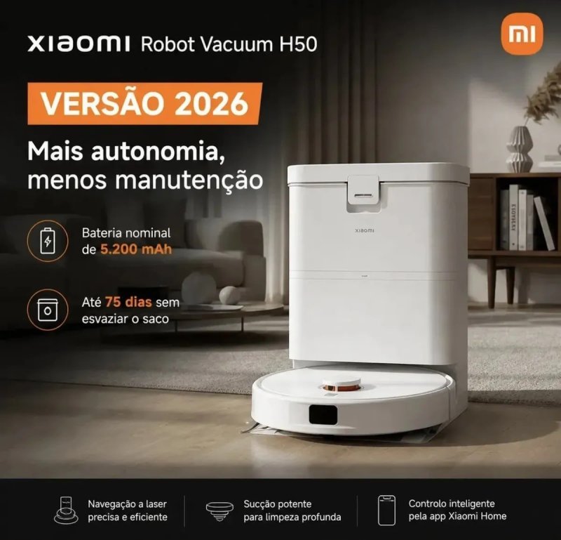 ROBO Aspirador Xiaomi H50 10000Pa 220V (220V APENAS)