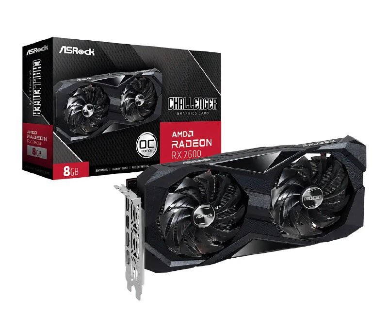 Placa de Vídeo ASRock Radeon RX 7600 8GB Challenger OC
