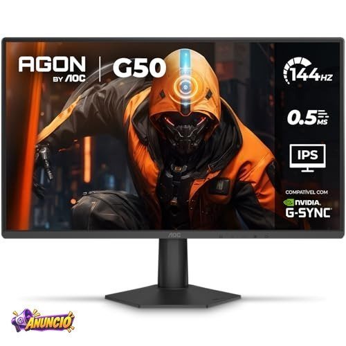 Monitor Gamer AOC AGON G50 24" 144Hz 0,5ms IPS HDR10 G-SYNC 24G50F