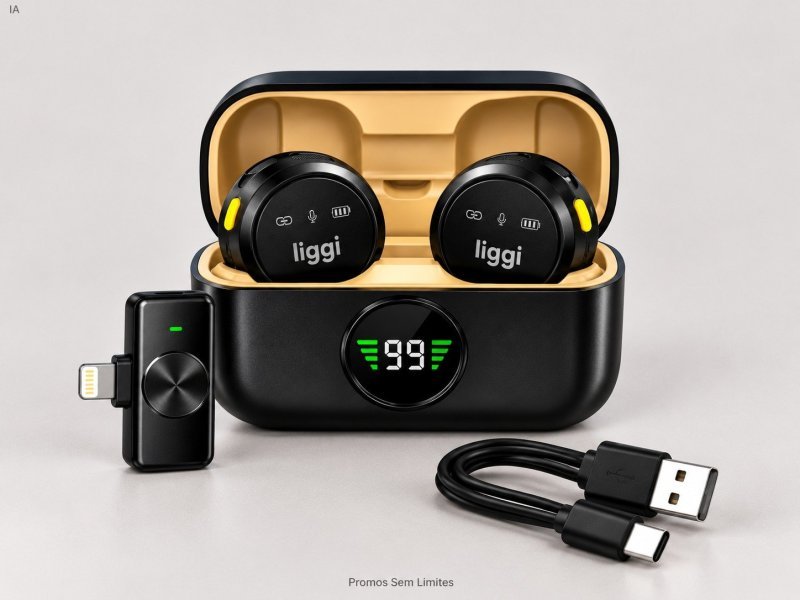 Microfone de Lapela Liggi Duplo