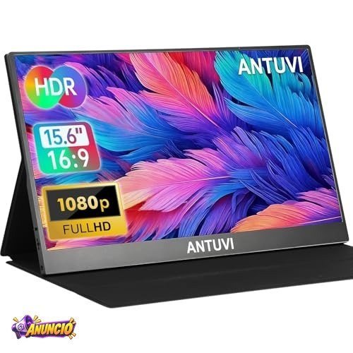 ANTUVI Monitor Portátil 15.6''+ Case, 1080P