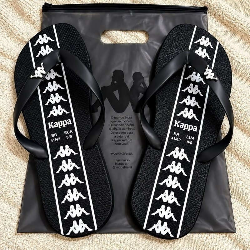 Chinelo Kappa Beach Adulto Unissex Em Borracha
