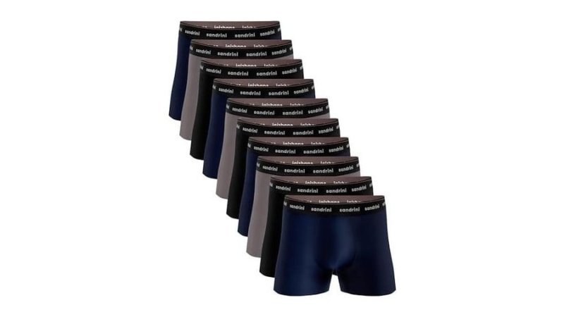 Kit 10 Cuecas Boxer Sandrini Masculinas Algodão Conforto