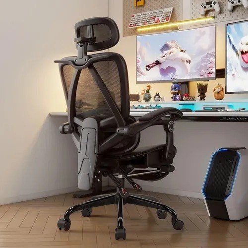 Cadeira De Escritório Ergonômica Premium Python Fly Cor Preto