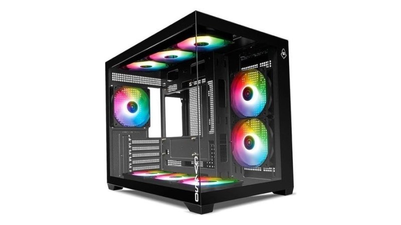 Gabinete Gamer Mancer Cv450, Mini-Tower, Lateral de Vidro, Com 9 Fans, Preto, Mcr-Cv4509f-Bk