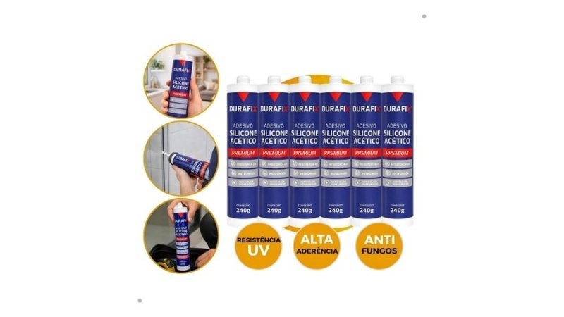 12x Silicone Acético Vedação Construção Vidro Box Profissional