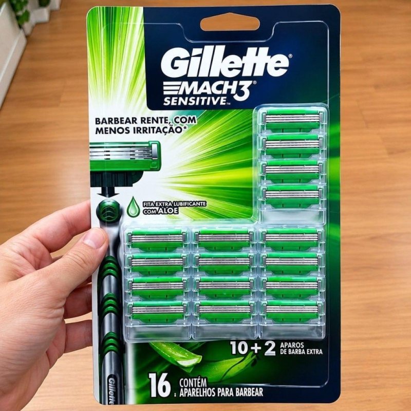 Gillette Mach3 Sensitive 16 un. por 89,09