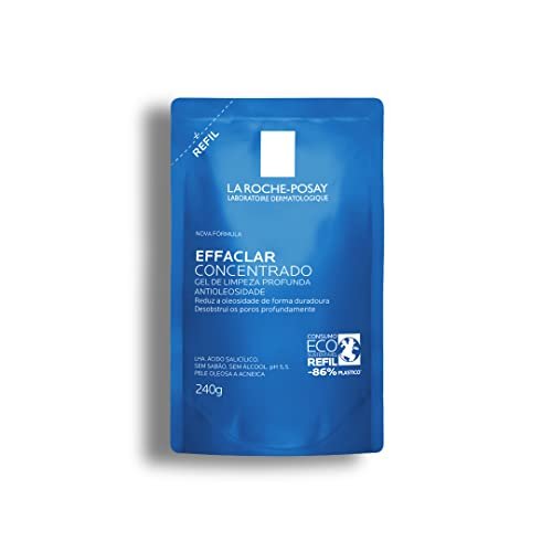 La Roche-Posay, Gel de Limpeza Facial Refil para Pele Oleosa e Acneica com Ácido Salicílico, LHA e Zinco, 240g