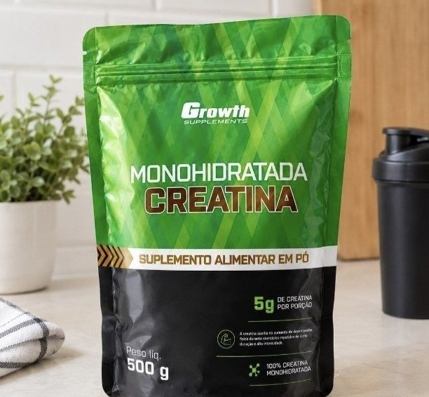 Creatina Monohidratada 500g Pouch - Growth Supplements Sem Sabor