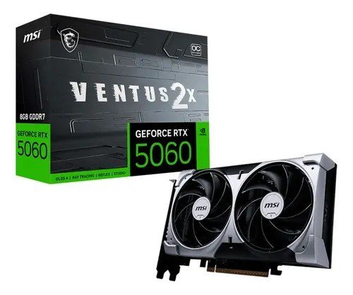 Placa De Vídeo Msi Geforce Rtx 5060 8GB Ventus 2x Oc Edition