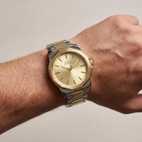 Invicta Relógio masculino Speedway 42 mm de quartzo em aço inoxidável, dois tons (modelo: 46835)