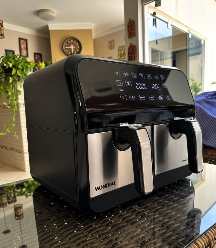 Fritadeira Air Fryer Mondial Dual Cesto 8I Digital Afd-01-bi Cor Preto/inox