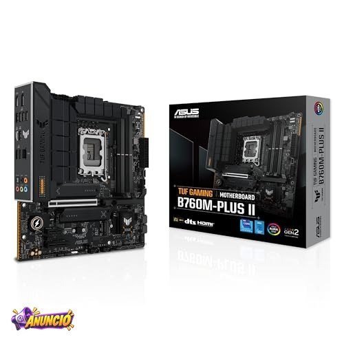 Placa Mãe Asus TUF Gaming B760M-PLUS II, Chipset B760, Intel LGA 1700, mATX, DDR5