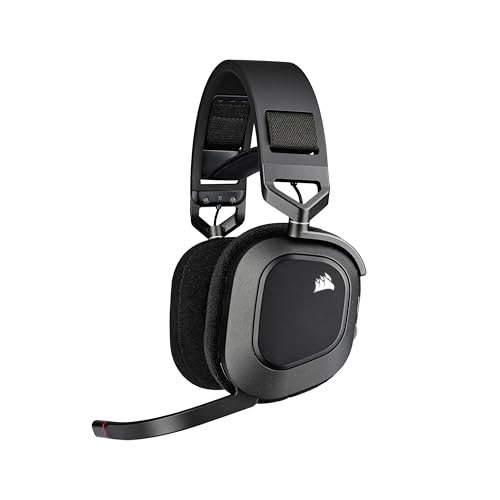 Headset Gamer Corsair HS80 RGB WIRELESS, Drivers 50mm, Preto - CA-9011235-NA