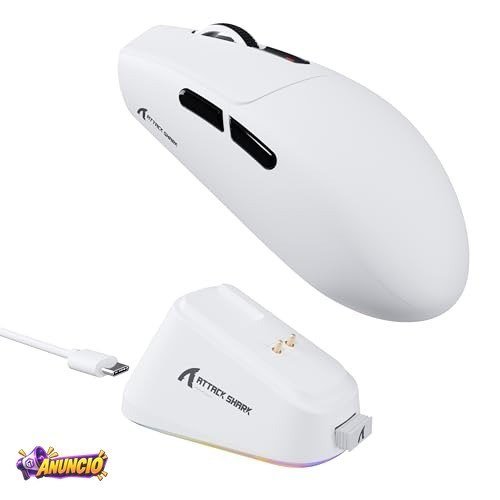 Mouse Gamer ATTACK SHARK G3PRO com Base de Carregamento Magnética