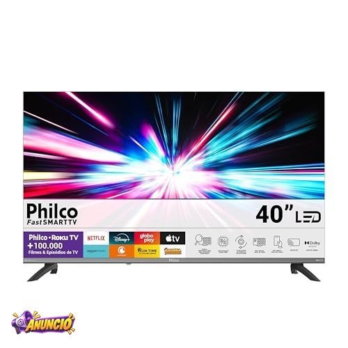 Smart TV 40" Philco Roku TV HDR10 Dolby Áudio P40CRA