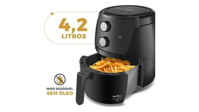 Air Fryer Britânia 4,2L Silverstone 1500W Bfr36a 127V