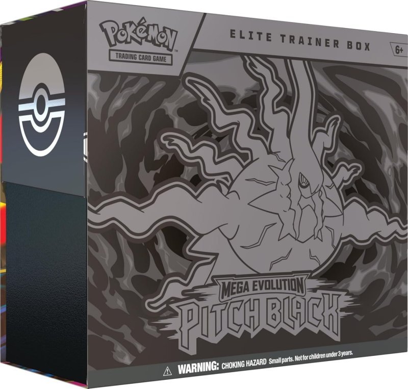 Pokémon TCG: Mega Evolution - Pitch Black - Elite Trainer Box - Inglês, Jogo de Cartas
