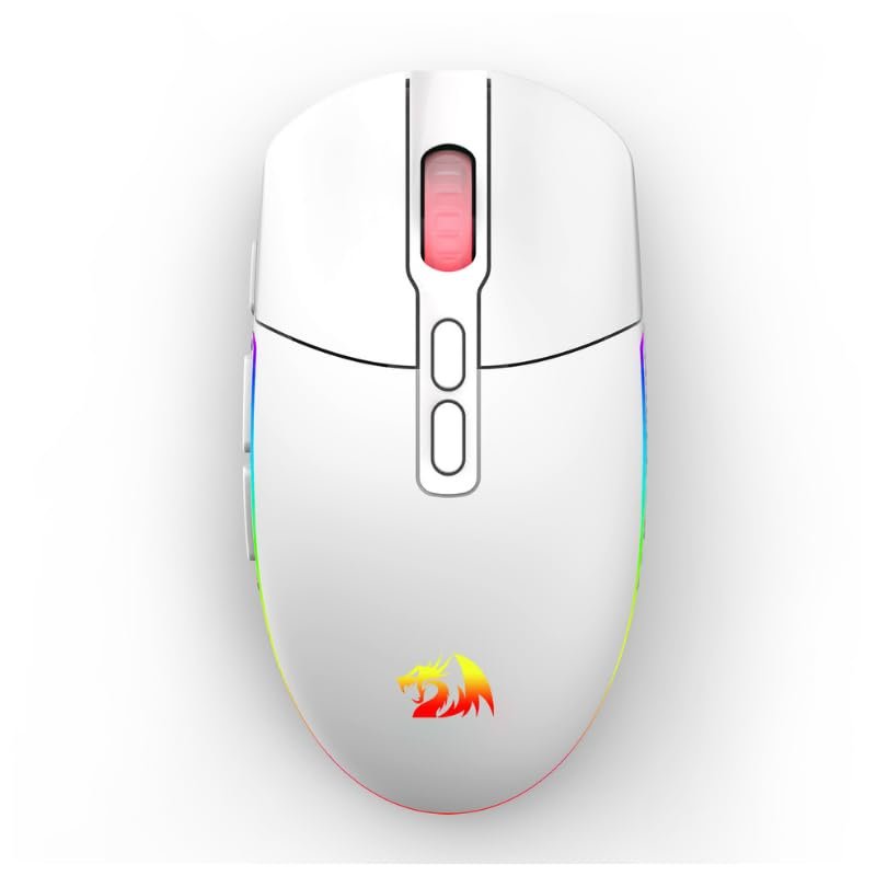 Mouse sem fio Redragon Invader Pro Branco