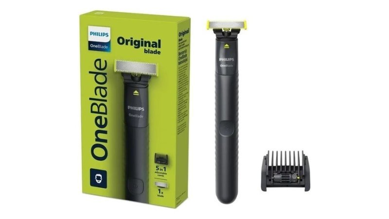 Barbeador e Aparador Elétrico Philips OneBlade com Pente 5 em 1, Sem Fio e À Prova D'Água Qp1425/10