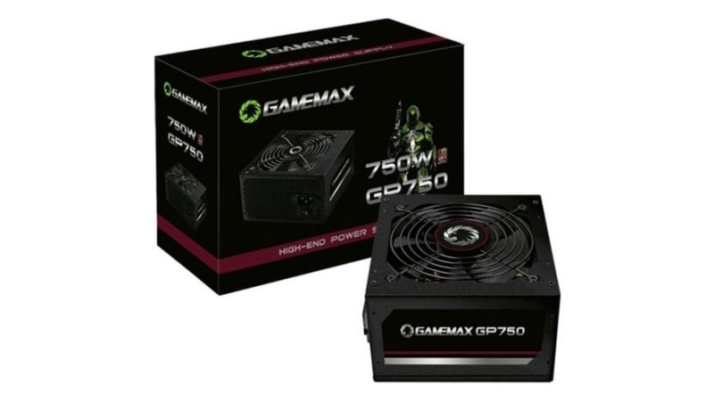 Fonte Atx Gamemax 750W Gp750 com Cabo Pfc Ativo 80 Plus Bronze Preto
