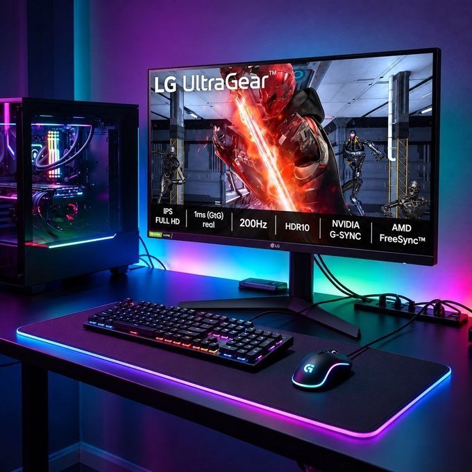 Monitor Gamer LG UltraGear 27" IPS 200Hz 1ms Full HD HDR10