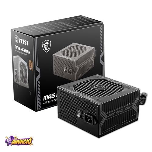 Fonte de Alimentação MSI MAG A650BN - 650W, 80 Plus, Bronze, PFC Ativo