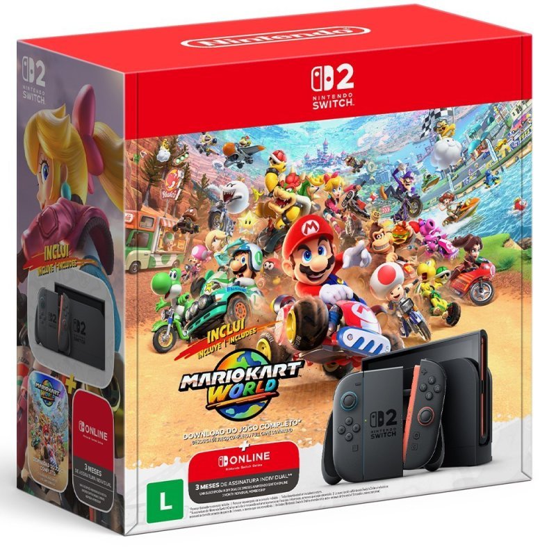 Bundle Nintendo Switch 2 + Mario Kart World + 3 Meses Online