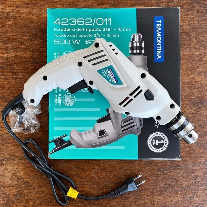 Furadeira De Impacto 500 W 3/8 Tramontina 110V + Frete Grátis