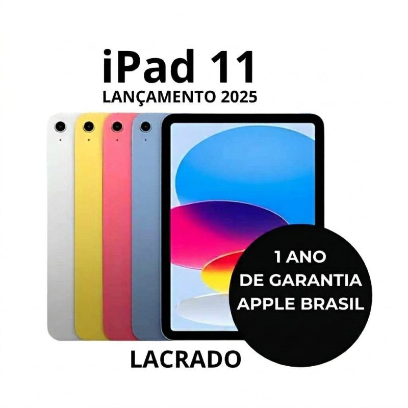 Apple iPad 11ª Geração A16 128GB Wi-Fi Tela 11" Liquid Retina