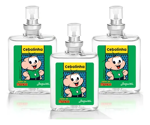 Kit 3x Perfumes Colônia Miniatura Cebolinha Turma Da Mônica