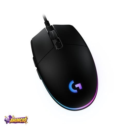 Mouse Gamer Logitech G203 LIGHTSYNC RGB, Efeito de Ondas de Cores, 6 Botões Programáveis e Até 8.000 DPI - Preto
