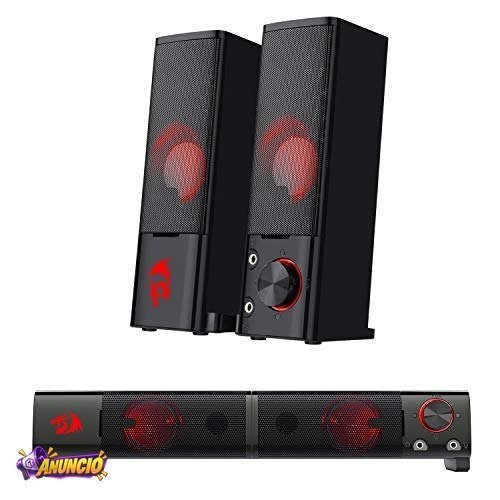 Caixas de Som e Soundbar Redragon Orpheus GS550 Estéreo 2.0 com LEDs Preto