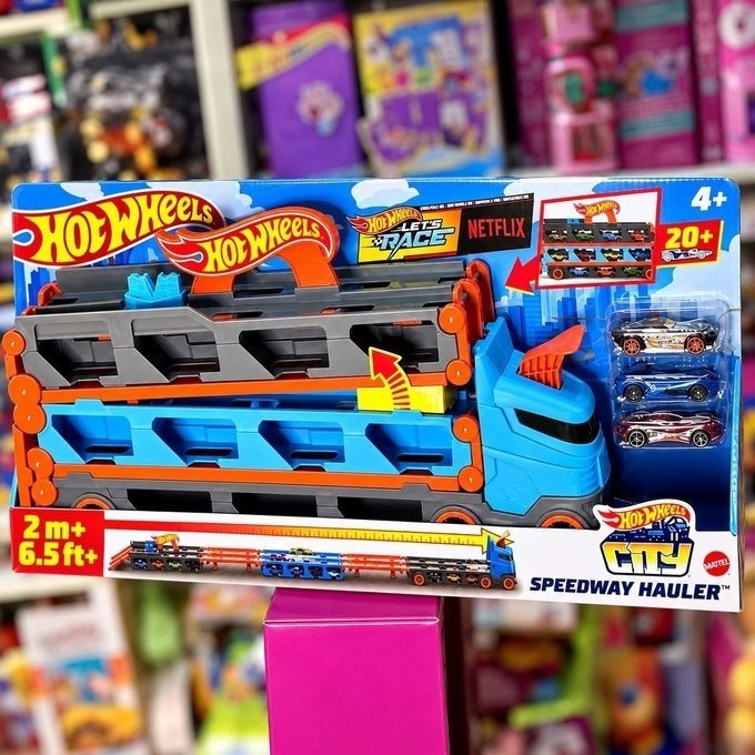 Pista Hot Wheels com 3 Carrinhos Mattel + Frete Grátis