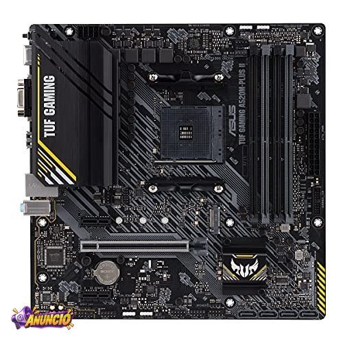 Placa Mãe Asus TUF GAMING A520M-PLUS II (AM4/4xDDR4/HDMI/DisplayPort/D-Sub/M.2/USB 3.2)