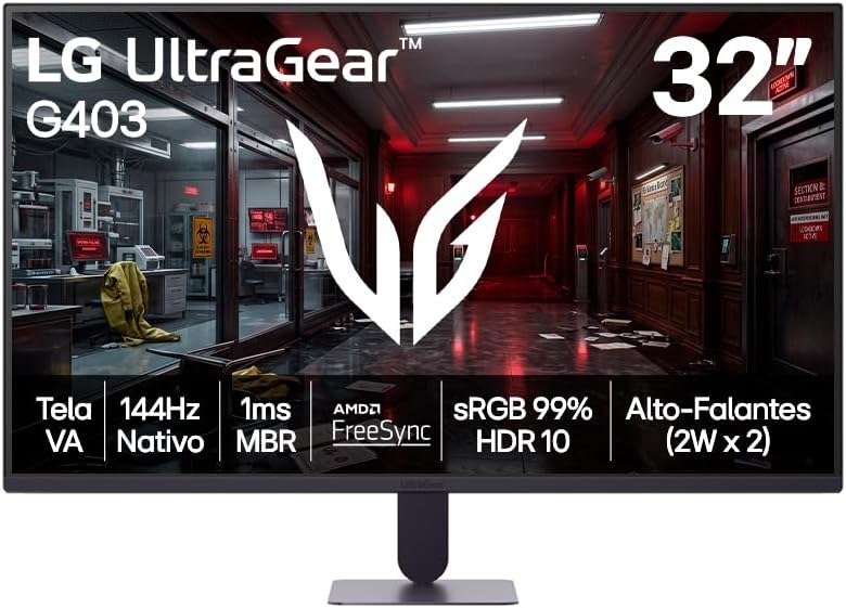 Monitor Gamer LG UltraGear 32" 144Hz 1ms - 32G403B