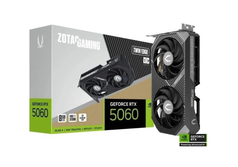 Placa de Vídeo GEFORCE RTX 5060 8GB 128BITS GDDR7 TWIN EDGE OC