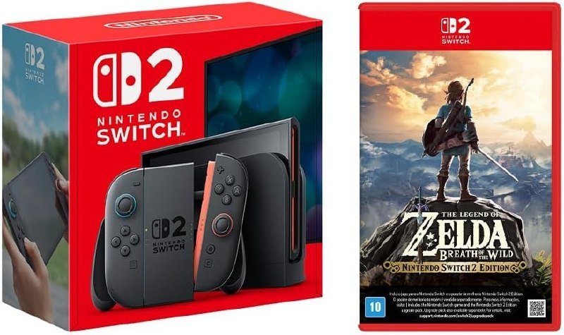 COMBO COM NINTENDO SWITCH 2 + ZELDINHA VERSÃO NS2