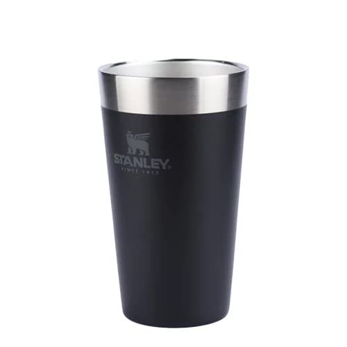 Stanley - Copo Térmico de Cerveja Isolado, 473 ml, Copo Empilhável Stay Chill, para Bebidas Quentes ou Frias, Matte Black