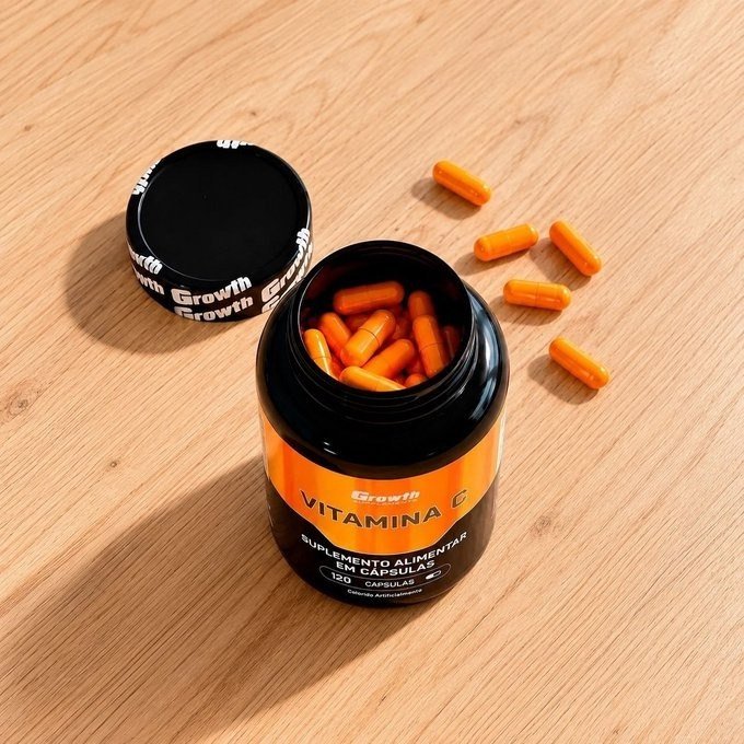 Vitamina C 120 Cápsulas Growth Supplements + Frete Grátis