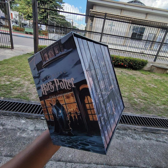 Box Harry Potter Scholastic - castelo (caixa azul)