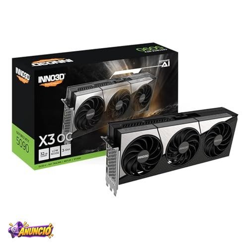 INNO3D Placa gráfica NVIDIA Geforce RTX 5090 X3 OC 32GB GDDR7 256-bit PCI Express Gen 5 Gaming - N50903-32D7X-17593928