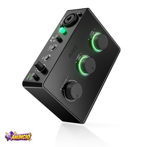 FIFINE SC1 Interface de áudio USB para gravação/instrumentos/guitarra