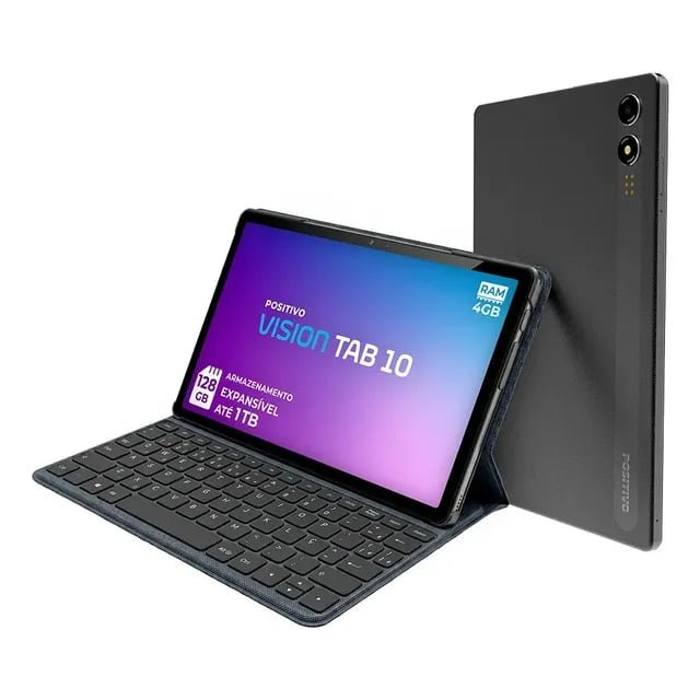 Tablet Positivo Vision TAB10 T3010 4GB RAM 128GB SSD com Capa Teclado