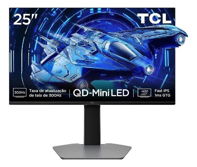 Monitor Gamer Tcl 25" Qled Mini Led 300Hz Full Hd G64 1ms (GtG) Freesync Hdr 600 nits 25G64