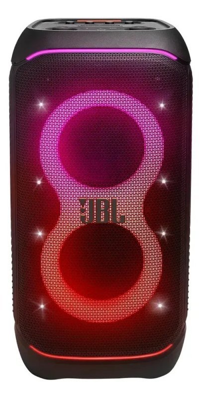 Caixa de Som JBL PartyBox Stage 320 Bluetooth Portátil Com Show de Luzes e Resistente a Respingos 240W RMS Preta