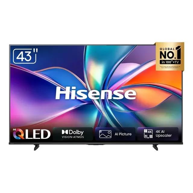 Smart Tv Hisense Hi-Qled 4K 43" Polegadas com Dolby Vision, Dolby Gaming e Compatibilidade Alexa- 43Q6qvv