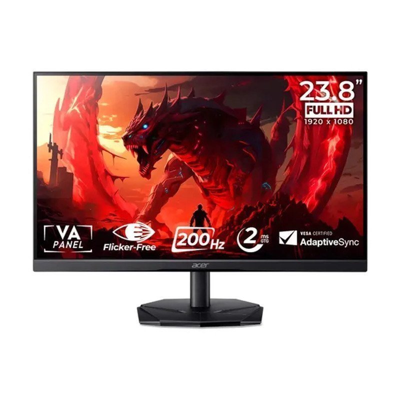 Monitor Gamer Acer Nitro 23.8 200Hz 2ms FHD HDMI VA Kg241y-X3Bip Preto